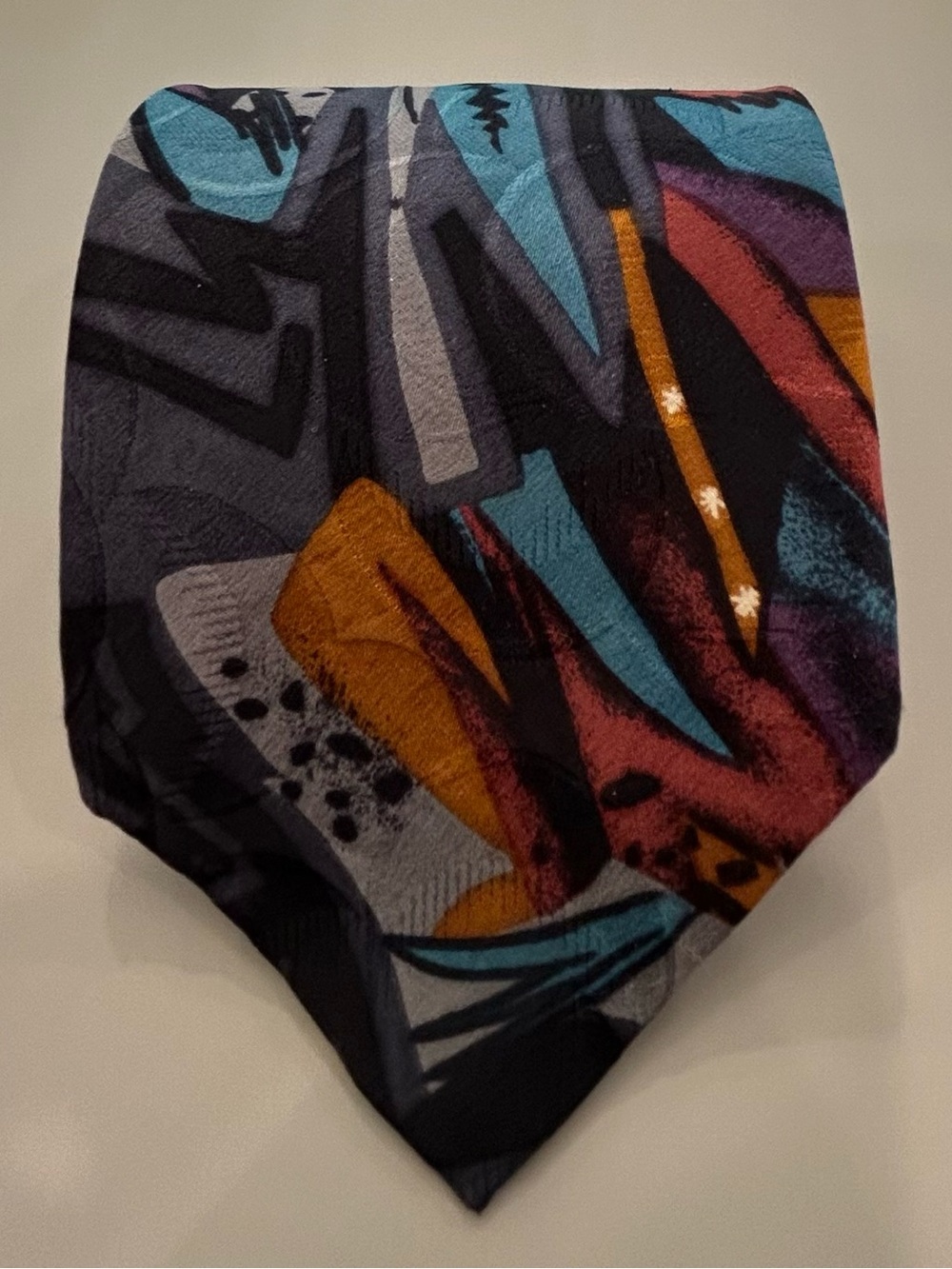 Vintage 90’s Jones New York Memphis Inspired Imported Silk Hand painted USA Made